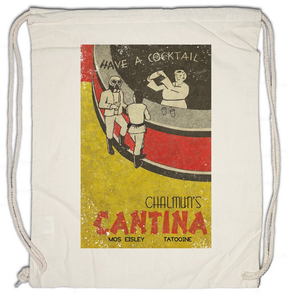 Urban Backwoods Turnbeutel Chalmun's Cantina Vintage I Turnbeutel Star Krieg Movie Der Wars Kult (1-tlg), Vintage Sterne Retro Fun von Urban Backwoods