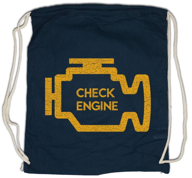 Urban Backwoods Turnbeutel Check Engine Turnbeutel Race Racing car Driver Racer Biker Fahrer (1-tlg), Petrol Head Motor Engine von Urban Backwoods
