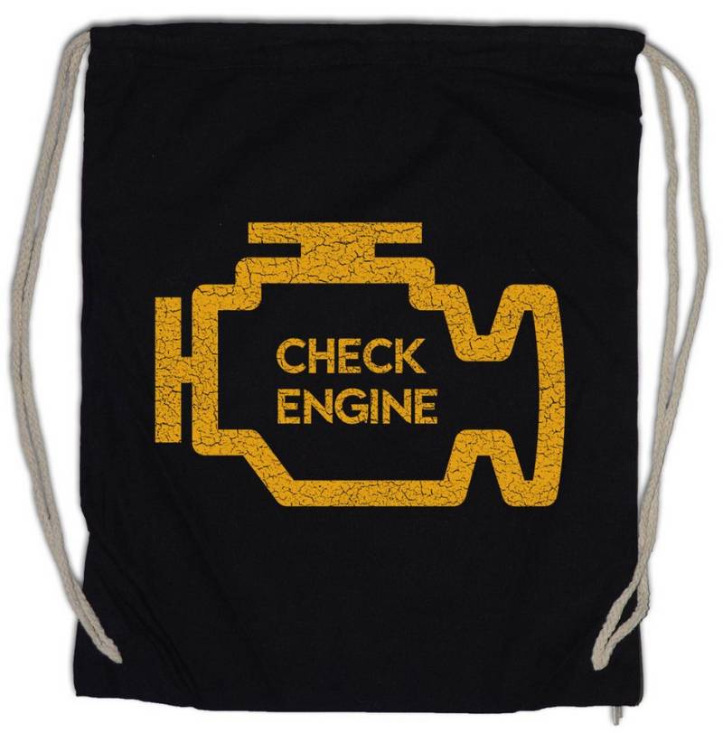 Urban Backwoods Turnbeutel Check Engine Turnbeutel Race Racing car Driver Racer Biker Fahrer (1-tlg), Petrol Head Motor Engine von Urban Backwoods