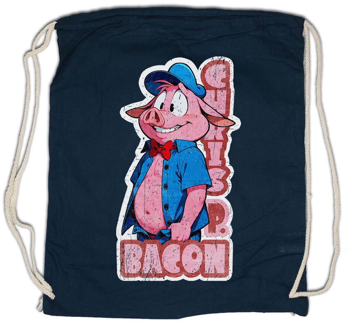 Urban Backwoods Turnbeutel Chris P. Bacon Turnbeutel Meat Not Vegan Proteine Crispy Pork Pig (1-tlg), Bodybuilding Masse Aufbau Grillen von Urban Backwoods