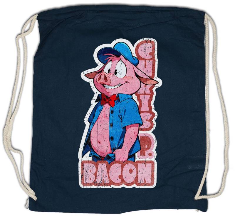 Urban Backwoods Turnbeutel Chris P. Bacon Turnbeutel Meat Not Vegan Proteine Crispy Pork Pig (1-tlg), Bodybuilding Masse Aufbau Grillen von Urban Backwoods