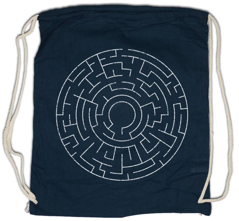Urban Backwoods Turnbeutel Circle Maze II Turnbeutel Labyrinth Esoterik Mystik Spirale Hypnose (1-tlg), Hypnotiseur Magie Magier Zauberer von Urban Backwoods