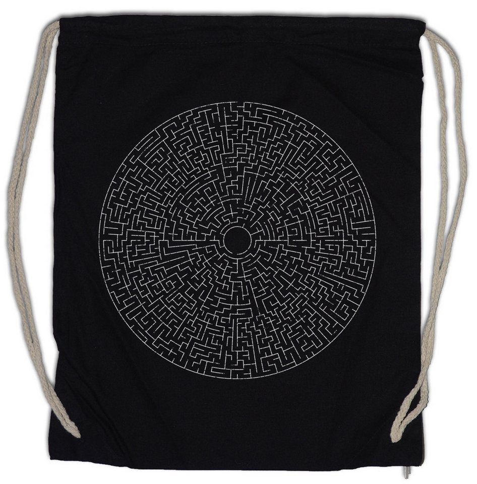 Urban Backwoods Turnbeutel Circle Maze III Turnbeutel Labyrinth Esoterik Mystik Spirale Hypnose (1-tlg), Hypnotiseur Magie Magier Zauberer von Urban Backwoods