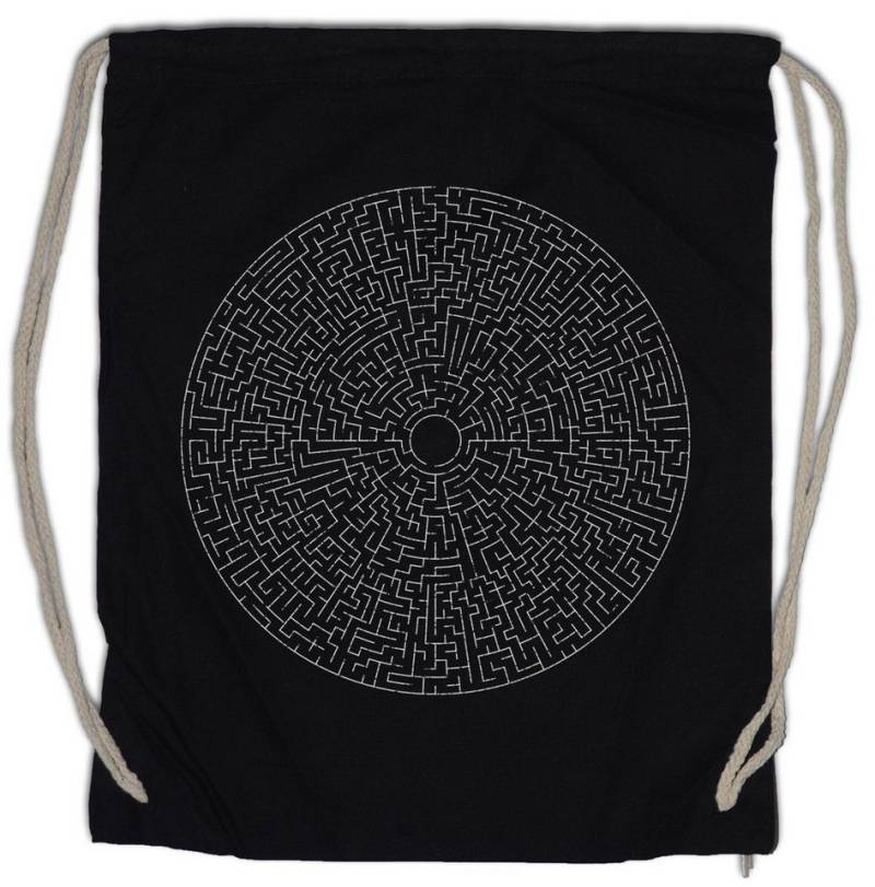 Urban Backwoods Turnbeutel Circle Maze III Turnbeutel Labyrinth Esoterik Mystik Spirale Hypnose (1-tlg), Hypnotiseur Magie Magier Zauberer von Urban Backwoods