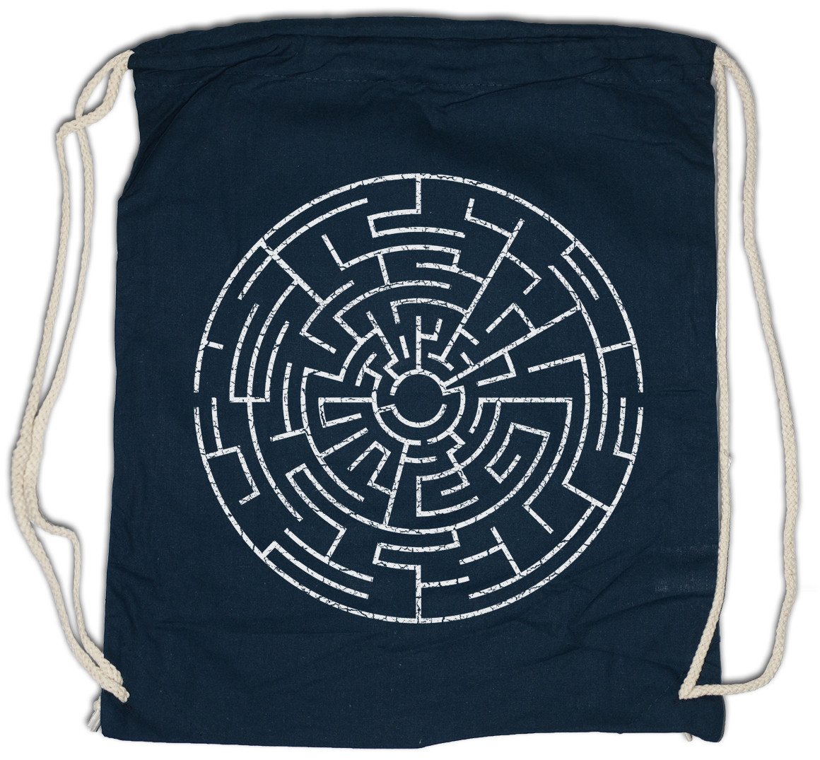 Urban Backwoods Turnbeutel Circle Maze VI Turnbeutel Labyrinth Esoterik Mystik Spirale Hypnose (1-tlg), Hypnotiseur Magie Magier Zauberer von Urban Backwoods