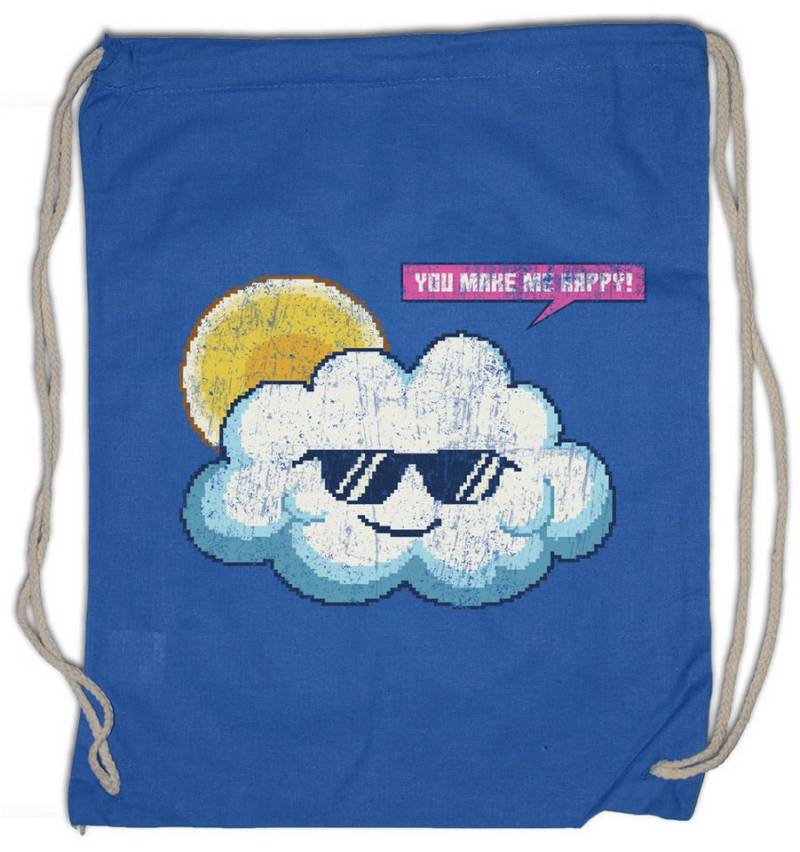 Urban Backwoods Turnbeutel Cloud You Make Me Happy Turnbeutel Du Machst Mich Glücklich Be Love (1-tlg), Liebe Glück Paar Couple von Urban Backwoods