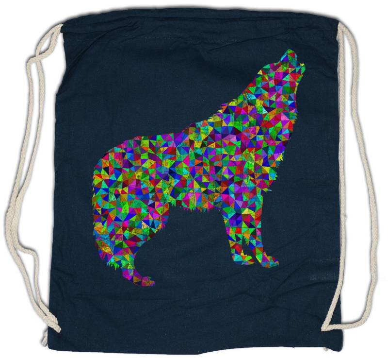 Urban Backwoods Turnbeutel Colored Wolf Turnbeutel Wolves Wolfsrudel Wölfe Toon Cartoon Comic (1-tlg), Look Farben Party Disko von Urban Backwoods
