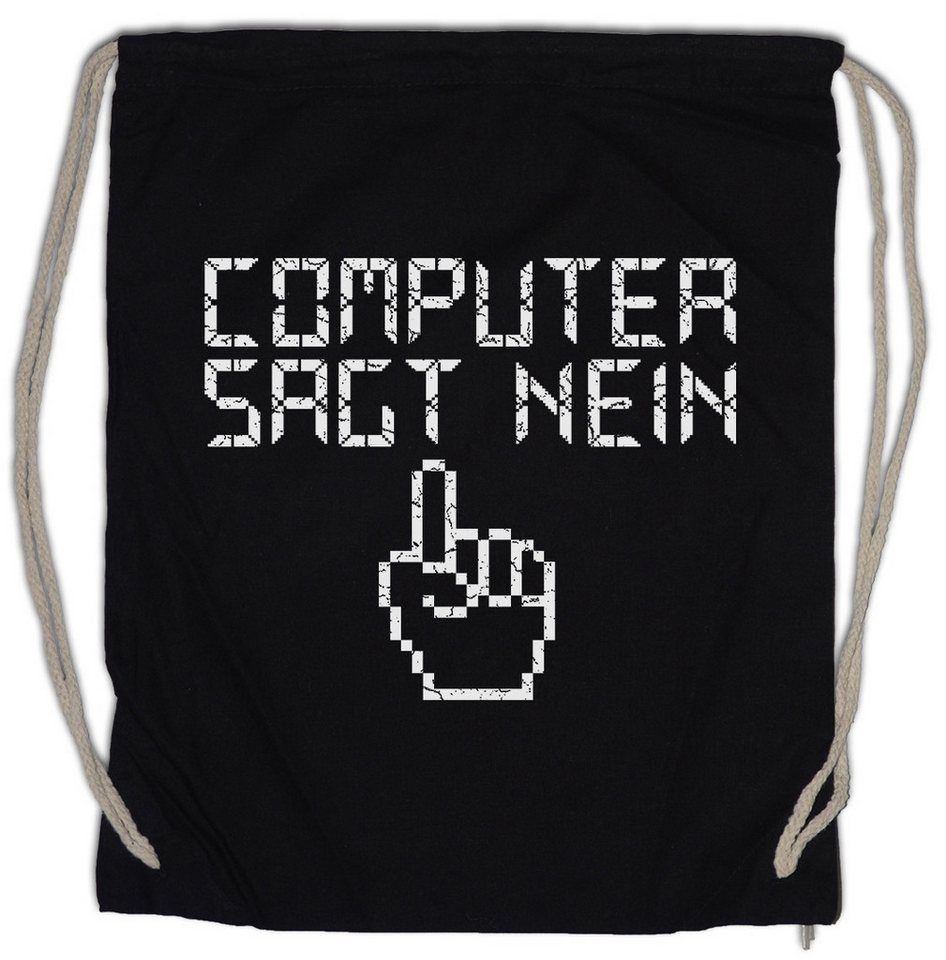 Urban Backwoods Turnbeutel Computer Sagt Nein Turnbeutel Programmierer Informatiker Nerd (1-tlg), Administrator Internet Spaß von Urban Backwoods