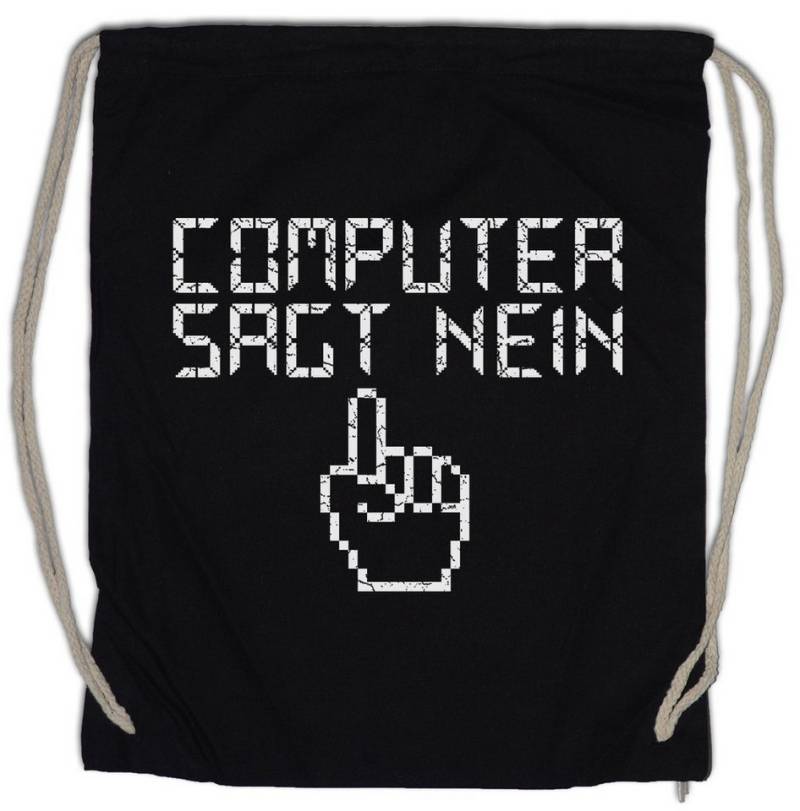 Urban Backwoods Turnbeutel Computer Sagt Nein Turnbeutel Programmierer Informatiker Nerd (1-tlg), Administrator Internet Spaß von Urban Backwoods