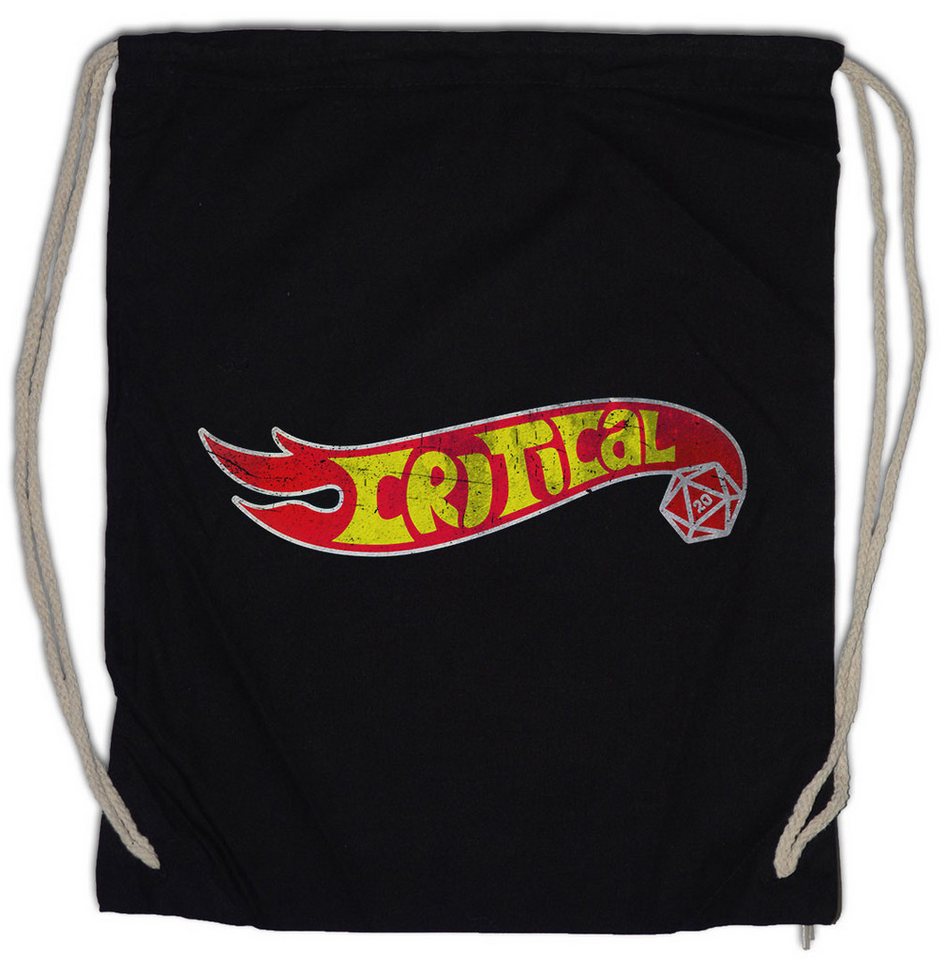 Urban Backwoods Turnbeutel Critical 20 Falme Logo Turnbeutel Eighties Dungeons RPG Roleplay (1-tlg), Dragons Online 80s Rollenspiel von Urban Backwoods