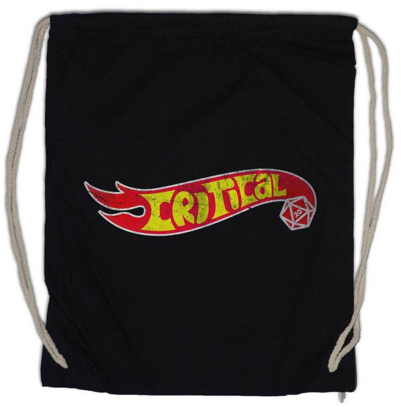 Urban Backwoods Turnbeutel Critical 20 Falme Logo Turnbeutel Eighties Dungeons RPG Roleplay (1-tlg), Dragons Online 80s Rollenspiel von Urban Backwoods