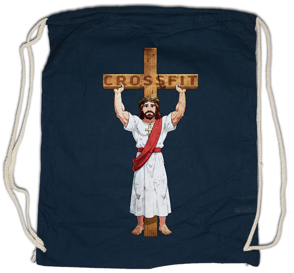 Urban Backwoods Turnbeutel Crossfit Jesus Turnbeutel Holy Christus Christ Fitness Gym Sport (1-tlg), Sports INRI Cross Kreuz von Urban Backwoods