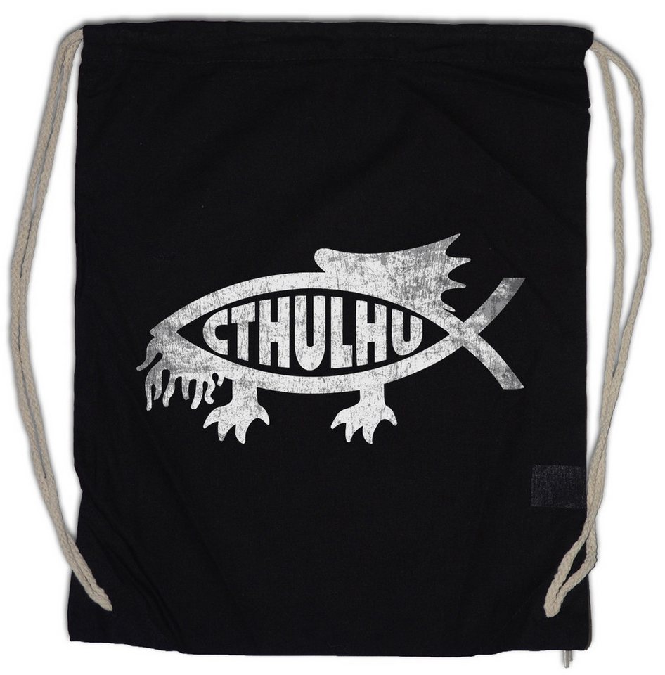 Urban Backwoods Turnbeutel Cthulhu Fish Turnbeutel Ichtys Dämon Deamon Cthulhu Sign Call Monster (1-tlg), Horror Innsmouth Arkham Lovecraft von Urban Backwoods