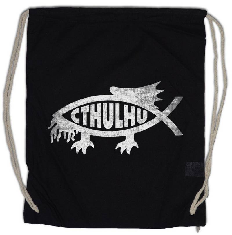 Urban Backwoods Turnbeutel Cthulhu Fish Turnbeutel Ichtys Dämon Deamon Cthulhu Sign Call Monster (1-tlg), Horror Innsmouth Arkham Lovecraft von Urban Backwoods
