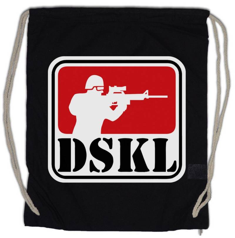 Urban Backwoods Turnbeutel DSKL Sniper Logo Turnbeutel Cyber Role Play Shadowrun RPG German (1-tlg), League Punk Street Samurai von Urban Backwoods