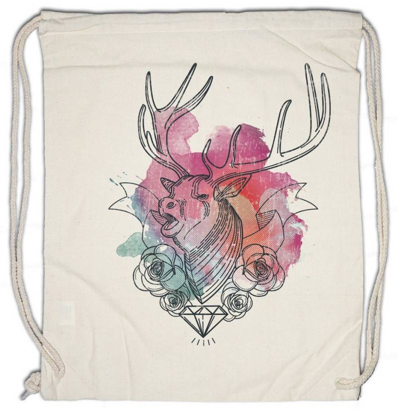 Urban Backwoods Turnbeutel Deer Diamond Turnbeutel Jägerin Jäger Jagd Reh Hirsch Diamant (1-tlg), Rockabella Pin Up Girl von Urban Backwoods