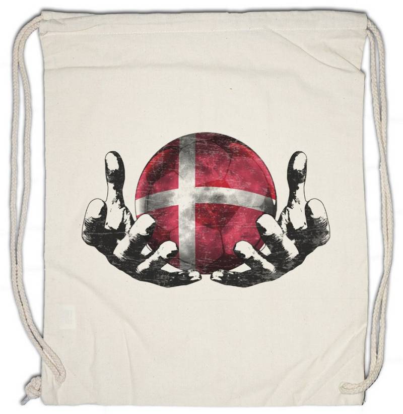 Urban Backwoods Turnbeutel Denmark Football Magic Ball Turnbeutel Dänemark Dänisch Dänische (1-tlg), Danish Fußball Fahne Fussball von Urban Backwoods
