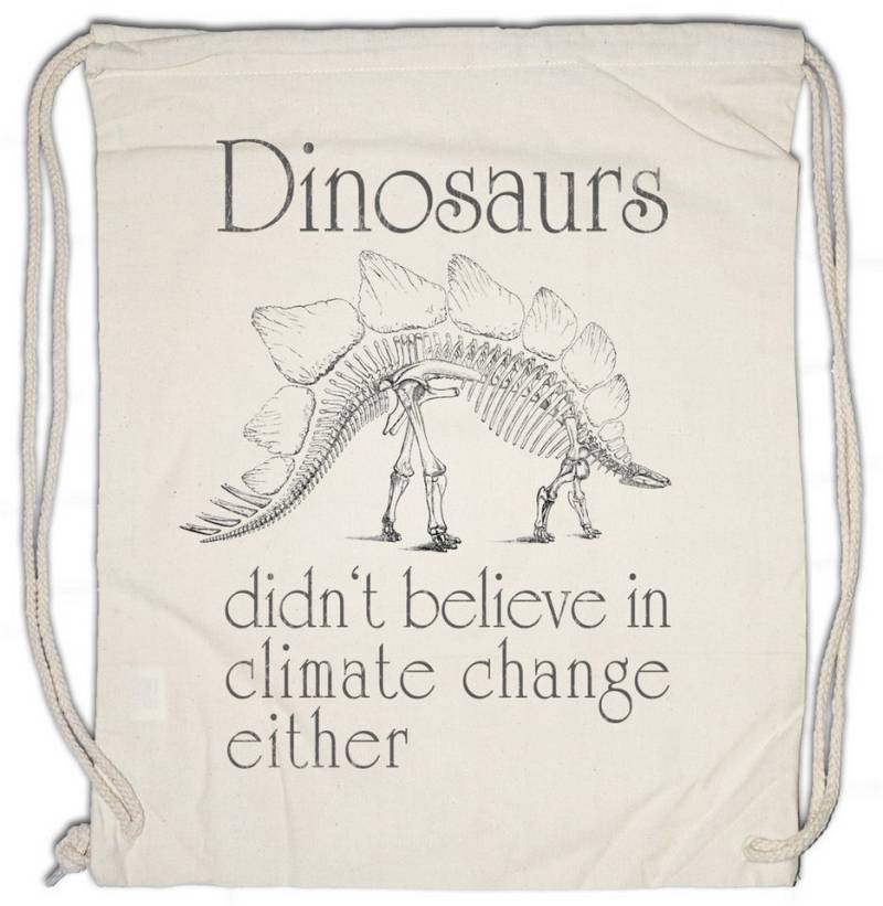 Urban Backwoods Turnbeutel Dinosaurs Climate Change Turnbeutel Umweltschutz Dinosaurier Save The (1-tlg), World Green Energy Animal von Urban Backwoods