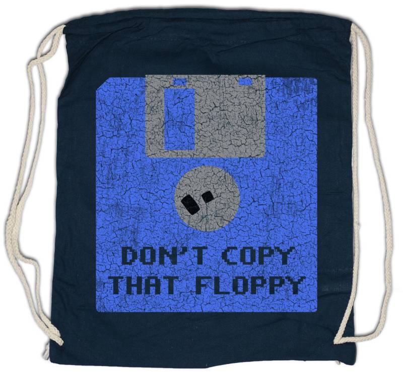 Urban Backwoods Turnbeutel Don't Copy That Floppy Turnbeutel MC Disk Double Diskette Def DP (1-tlg), Propaganda Geek Nerd Games von Urban Backwoods
