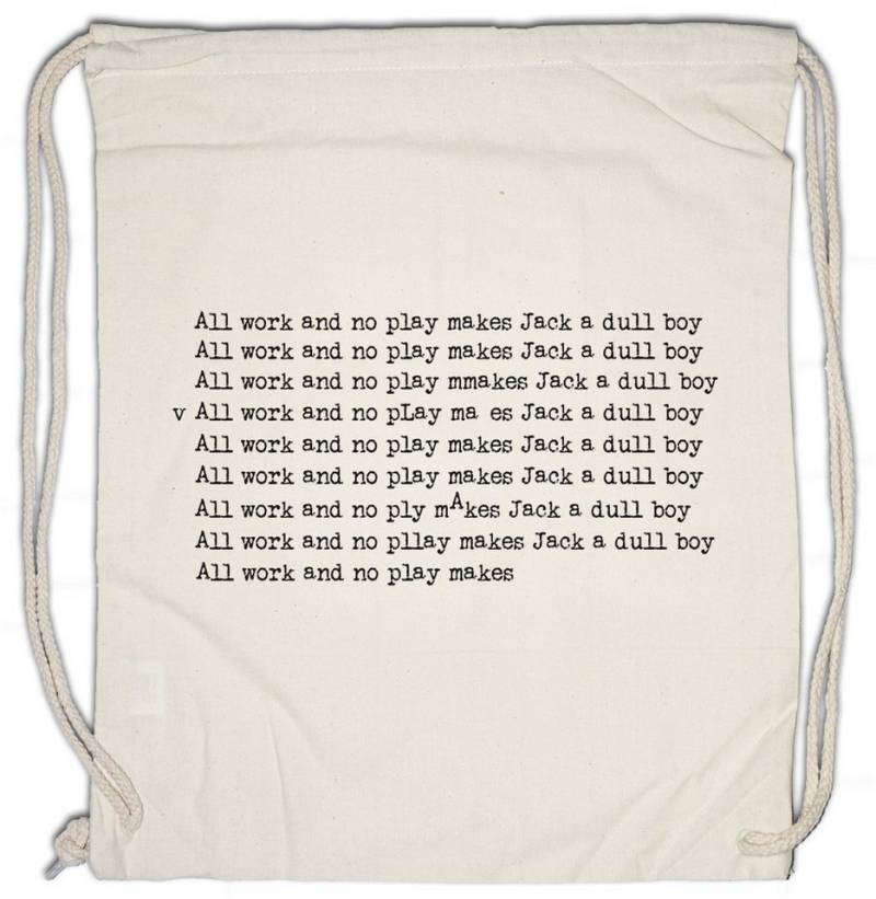 Urban Backwoods Turnbeutel Dull Jack Turnbeutel Boy Horror Shining Redrum Torrace Overlook Hotel (1-tlg), Movie Film Psycho Thriller von Urban Backwoods