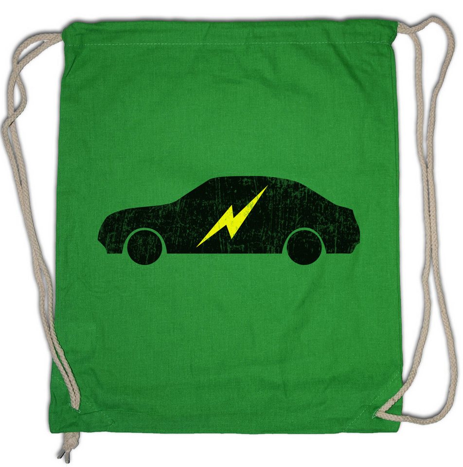 Urban Backwoods Turnbeutel Electric Car Turnbeutel Elektroauto Fun BEV PHEV Plug In Plug-In (1-tlg), Elektro Auto Battery Akku von Urban Backwoods