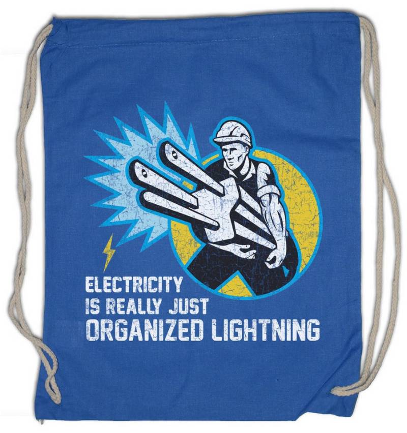 Urban Backwoods Turnbeutel Electricity Is Really Just Organized Lightning IV Turnbeutel (1-tlg), Elektriker Meister Beruf Handwerk von Urban Backwoods