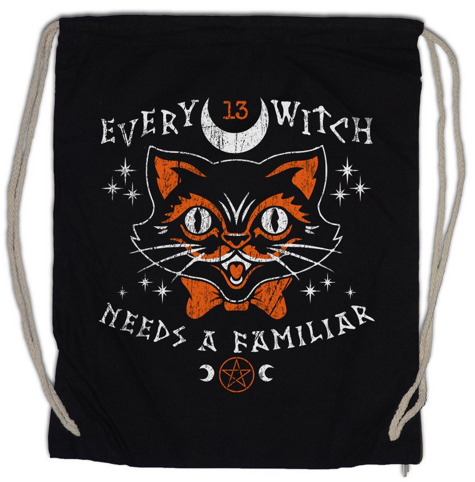 Urban Backwoods Turnbeutel Every Witch Turnbeutel Black Cat Katze Magic Hexe Kater Witches Magic (1-tlg), Katzen Liebe Hellseherin Occult von Urban Backwoods