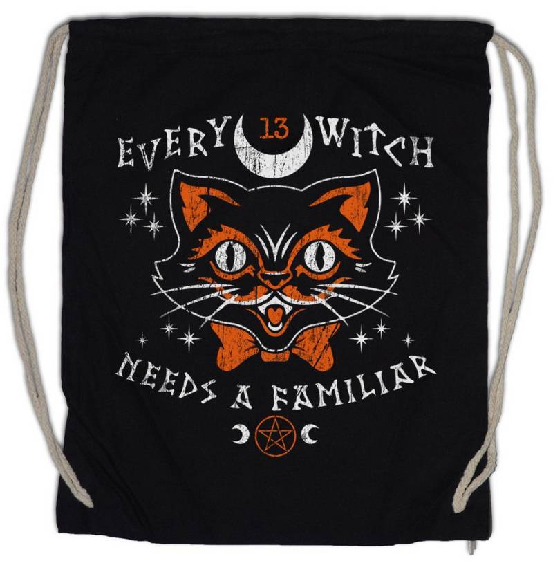 Urban Backwoods Turnbeutel Every Witch Turnbeutel Black Cat Katze Magic Hexe Kater Witches Magic (1-tlg), Katzen Liebe Hellseherin Occult von Urban Backwoods