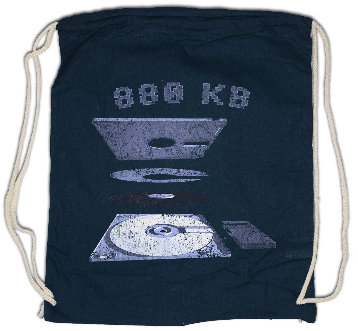 Urban Backwoods Turnbeutel Explosion 3.5 Floppy Disk Turnbeutel Retro Computer Commodore PC Amiga (1-tlg), 500 Diskette 880 Kb von Urban Backwoods