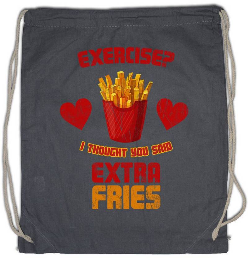 Urban Backwoods Turnbeutel Extra Fries Turnbeutel Pommes Exercise Frites I Thought You Said Diät (1-tlg), Diet Abnehmen Essen Potatoe von Urban Backwoods