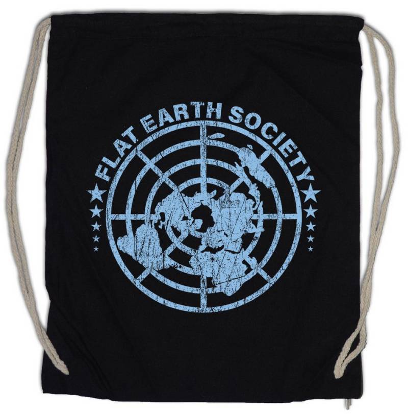 Urban Backwoods Turnbeutel Flat Earth Society Turnbeutel Symbol Sign Logo Flache Erde Scheibe (1-tlg), Schild Samuel Rowbotham Astronaut von Urban Backwoods