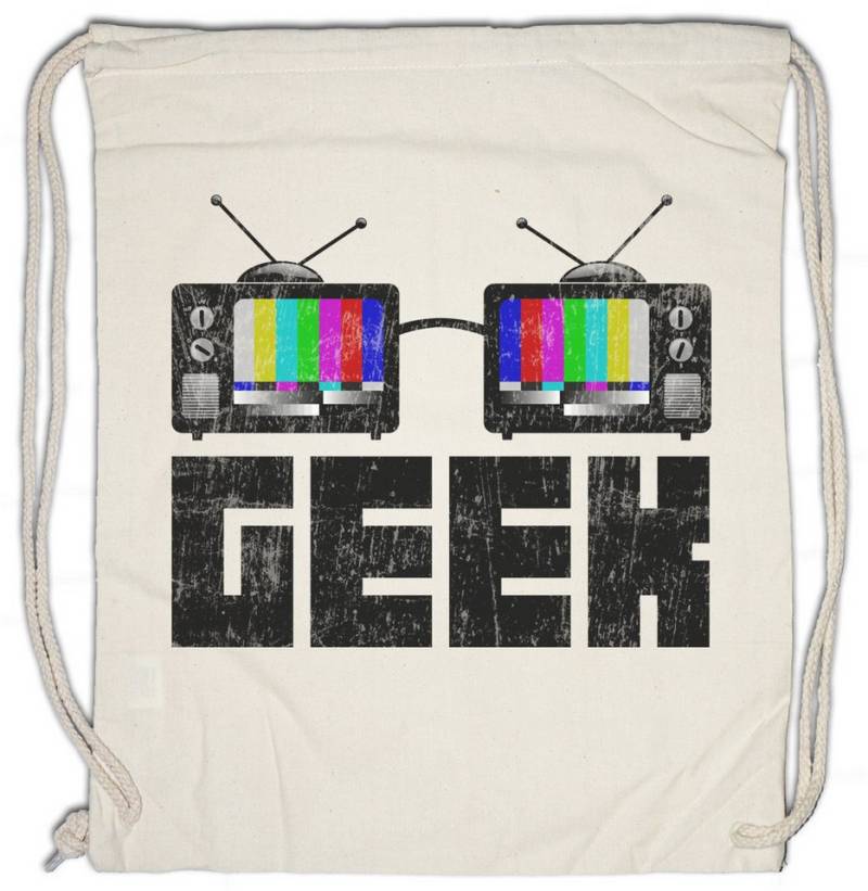 Urban Backwoods Turnbeutel Geek TV Glasses Turnbeutel Nerd Television Testbild Test Fernseher (1-tlg), Picture Fernsehen Glasses Brille von Urban Backwoods