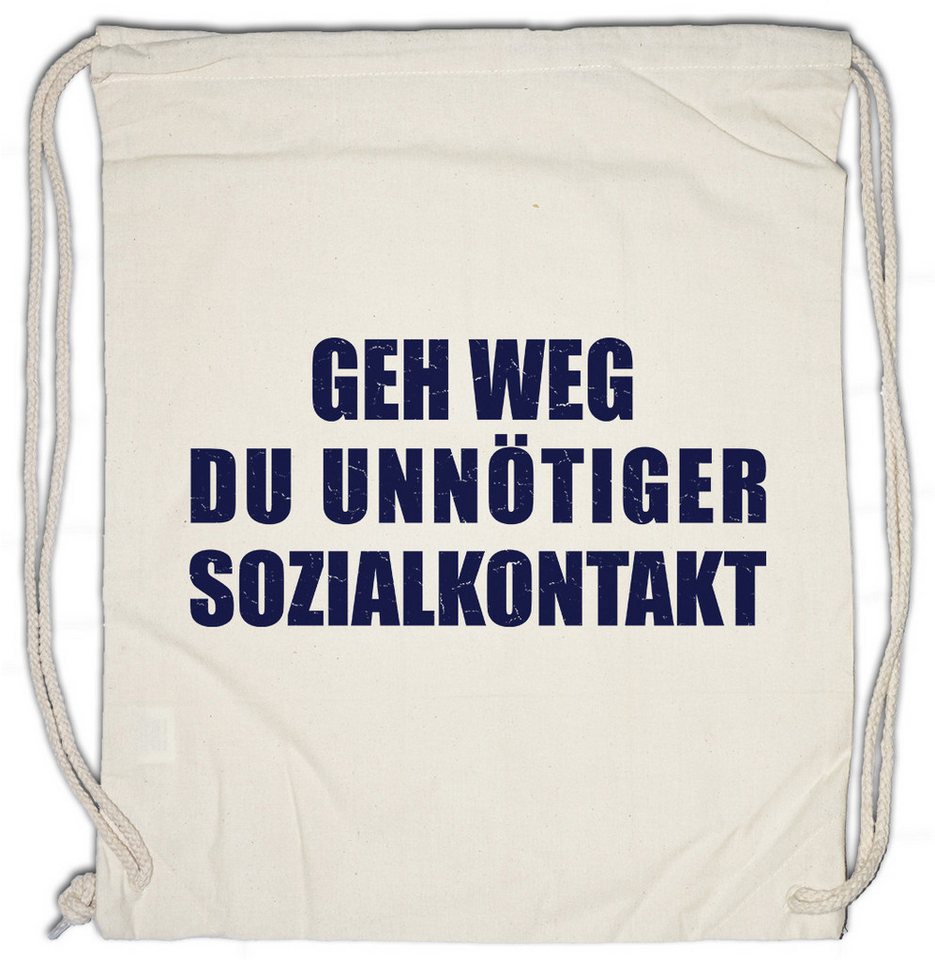 Urban Backwoods Turnbeutel Geh Weg Du Unnötiger Sozialkontakt Turnbeutel Menschenfeind Fun (1-tlg), Misanthrop Spaß Geschenk Fun von Urban Backwoods
