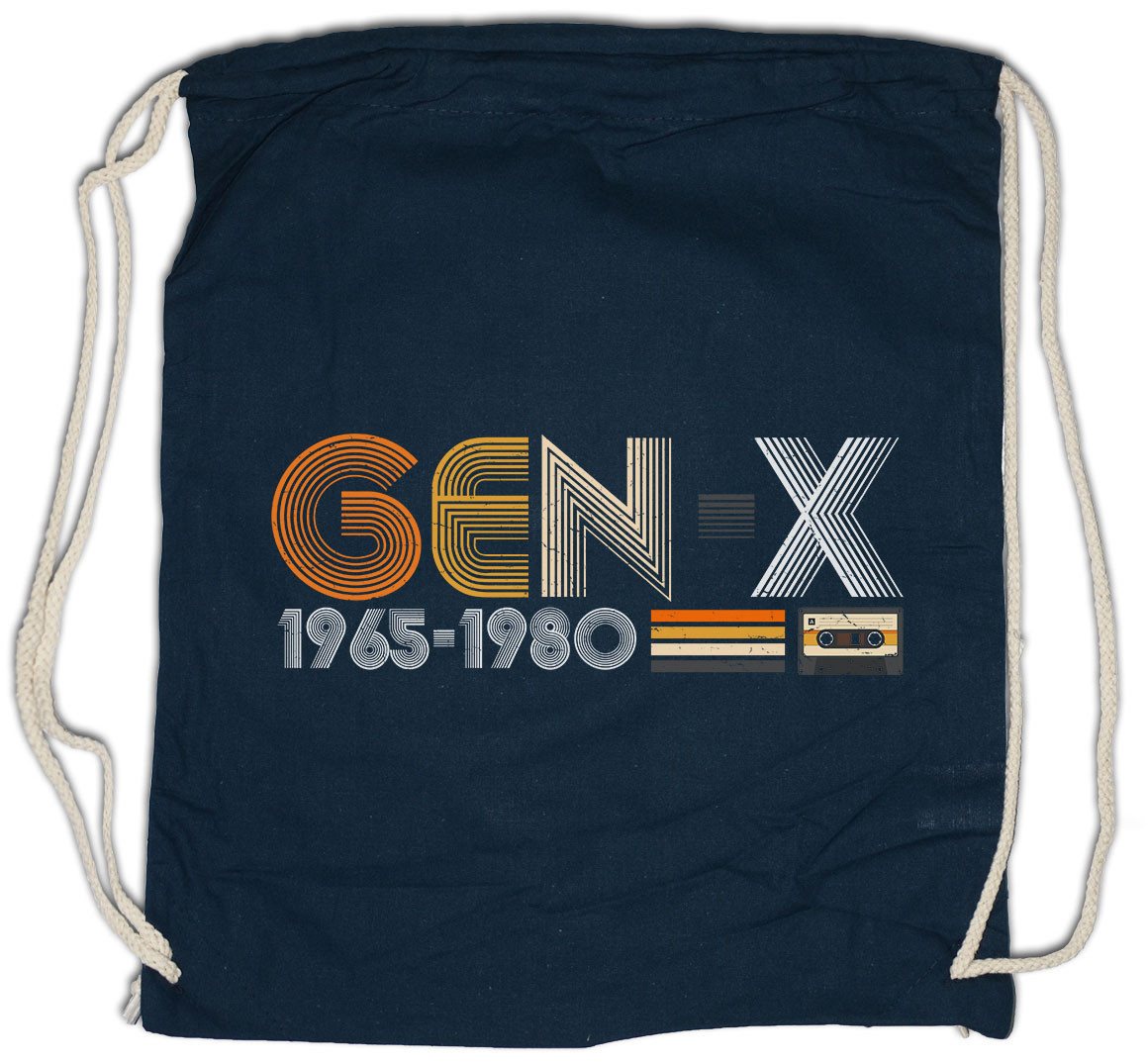 Urban Backwoods Turnbeutel Gen-X Turnbeutel Generation X Retro Vintage MC VHS 70s 80s Tape (1-tlg), Kassette Viedeo Player Eighties von Urban Backwoods