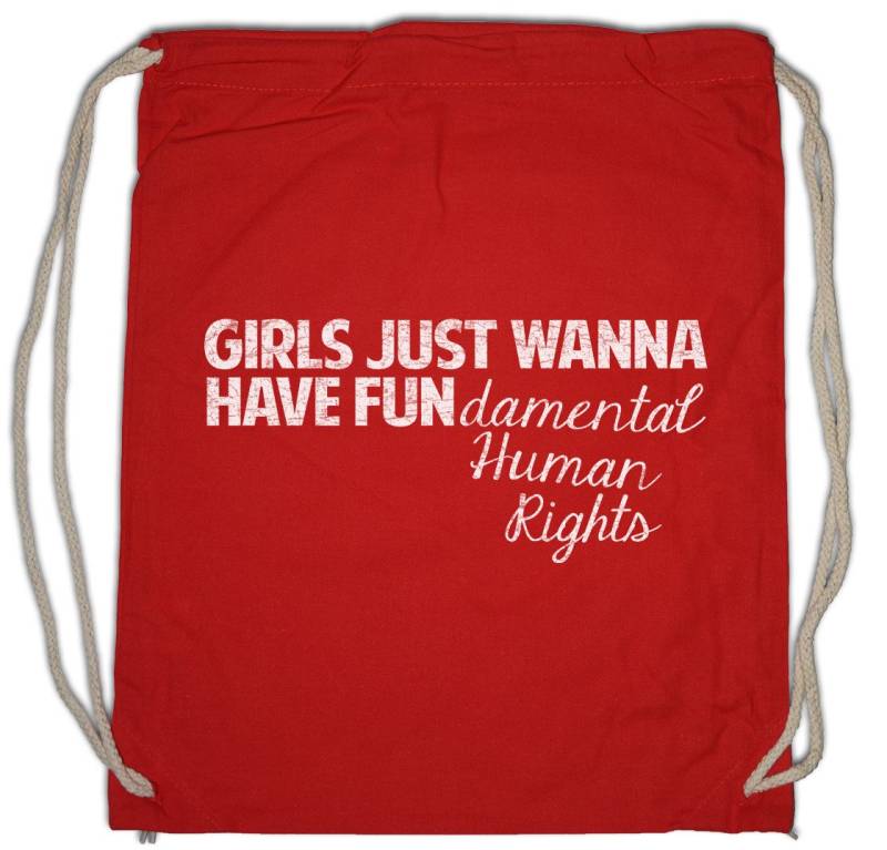 Urban Backwoods Turnbeutel Girls Just Wanna Have Fun Turnbeutel Venus Fist Sign Symbol Logo Women (1-tlg), Frauen March Revolution Emanzipation von Urban Backwoods