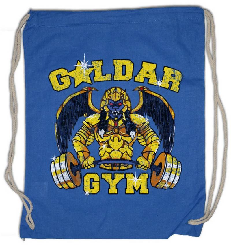 Urban Backwoods Turnbeutel Goldar Power Gym Turnbeutel No Pain Gain Power Training Body Rangers (1-tlg), Building Gainz Curls Heavy von Urban Backwoods