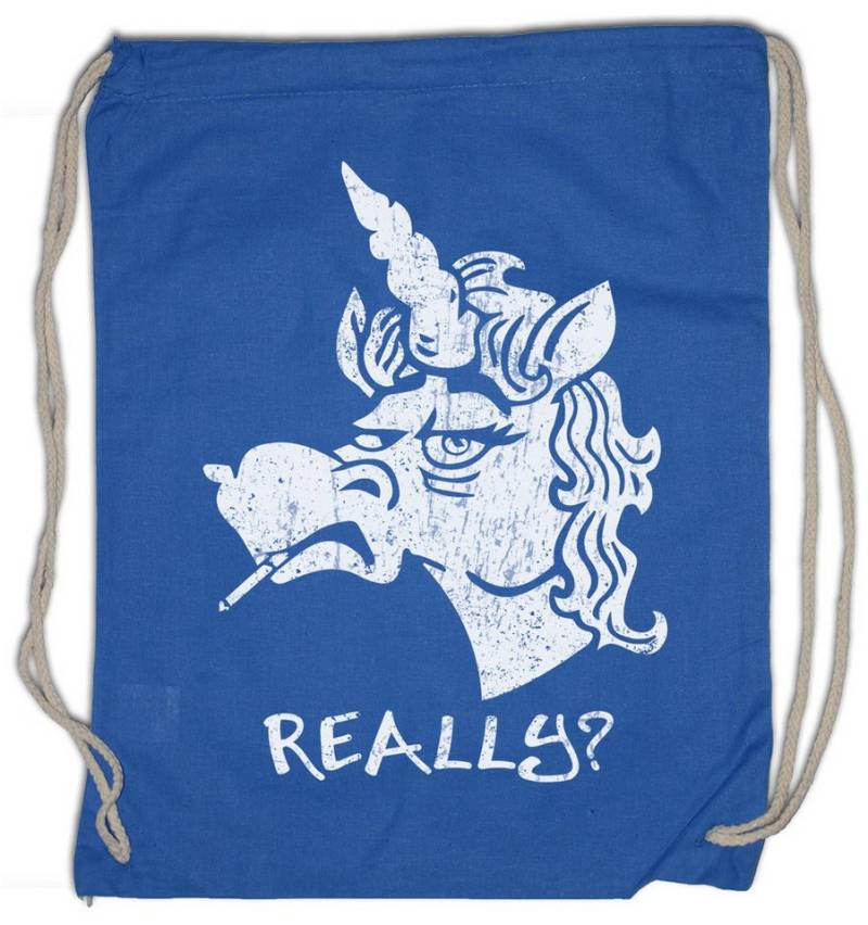 Urban Backwoods Turnbeutel Grumpy Unicorn Turnbeutel Einhorn Comic Anime Regenbogen Rainbow Cute (1-tlg), Fantasy Fairies Princess Fairytale von Urban Backwoods