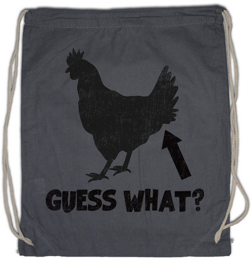 Urban Backwoods Turnbeutel Guess What Turnbeutel Chicken Butt Quote Fun Joke Comedy Nerd Hipster (1-tlg), Indie Cocky von Urban Backwoods