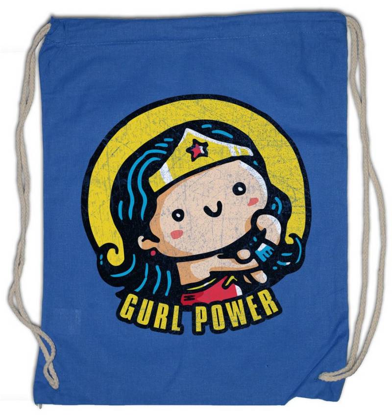 Urban Backwoods Turnbeutel Gurl Power II Turnbeutel Girls Wonder Fun Comic Look Girl Woman Hero (1-tlg), Feminism Feminismus Heroine Frauemrechte von Urban Backwoods