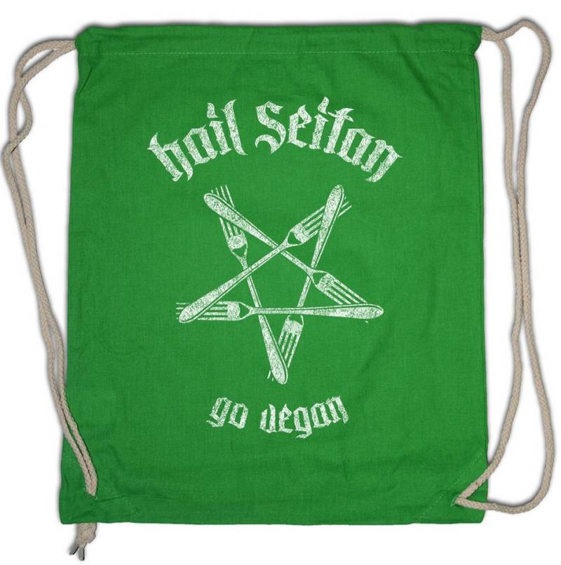 Urban Backwoods Turnbeutel Hail Seitan Turnbeutel Satan Heil Vegan Vegetables Vegetarianism (1-tlg), Vegetarian Vegetarier Veganer Karnismus von Urban Backwoods