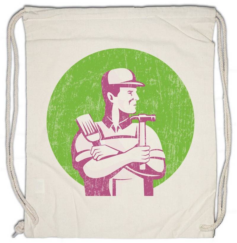 Urban Backwoods Turnbeutel Handyman IV Turnbeutel Handwerk Handwerker Heimwerker Hausmeister (1-tlg), Repairman DIY Enthusiast Mann von Urban Backwoods