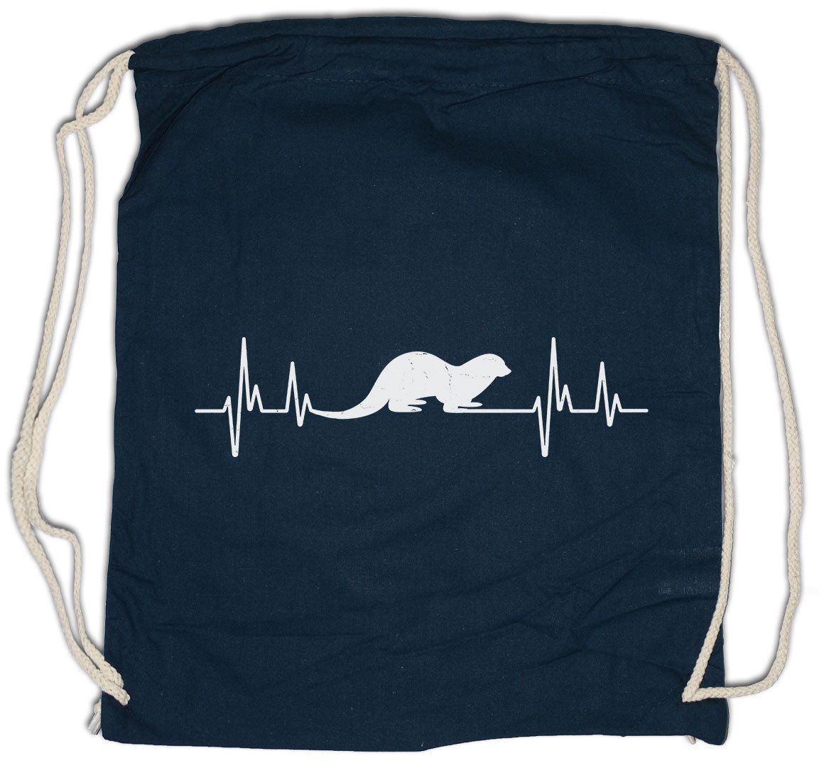 Urban Backwoods Turnbeutel Heartbeat Otter Turnbeutel Herzschlag Wildlife lontra Nutria (1-tlg), Fischotter Seeotter Viral Meme von Urban Backwoods