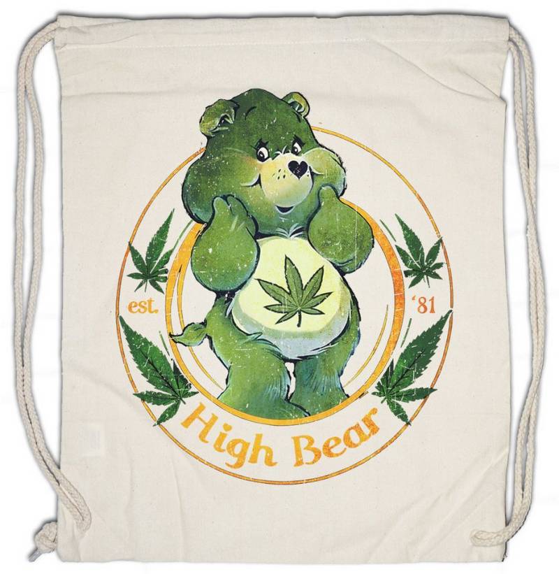 Urban Backwoods Turnbeutel High Bear Turnbeutel Cute Care Ganja Weed Reggae Bears Cannabis (1-tlg), Glücksbärchi Marihuana Club Herb von Urban Backwoods
