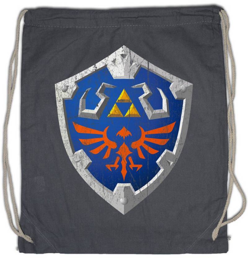 Urban Backwoods Turnbeutel Hylian Shield Turnbeutel Zelda Game Gamer PC Gaming Triforce Link (1-tlg), Games Geek Nerd Hyrule von Urban Backwoods