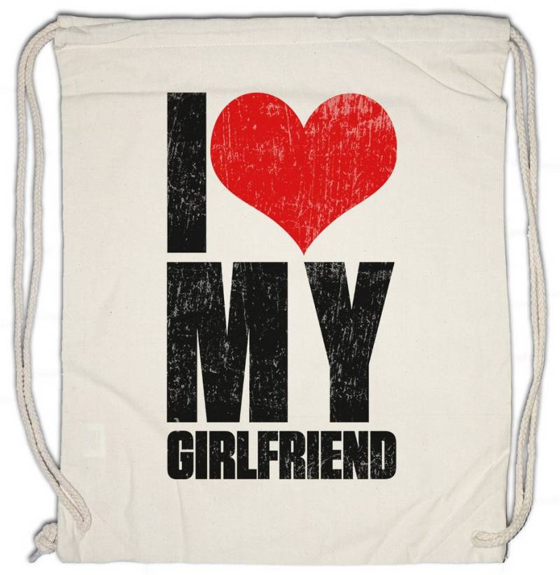 Urban Backwoods Turnbeutel I Love My Girlfriend Turnbeutel Valentines Day Valentinstag Liebe (1-tlg), Woman Frau Wife Ehe von Urban Backwoods