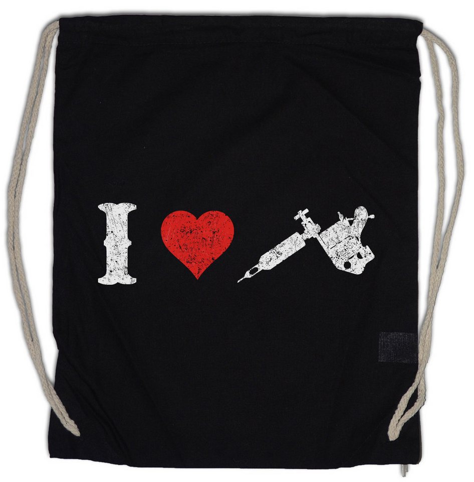 Urban Backwoods Turnbeutel I Love Tattoo Machine Turnbeutel Studio Gun Maschine Artist Art (1-tlg), Tätowierer Ink Tätowierer Convention von Urban Backwoods