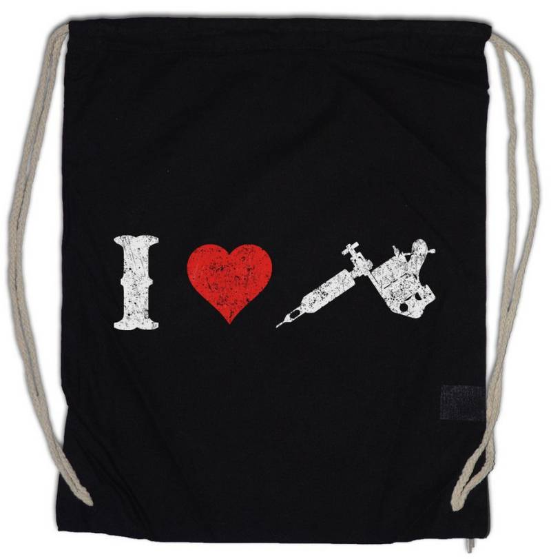 Urban Backwoods Turnbeutel I Love Tattoo Machine Turnbeutel Studio Gun Maschine Artist Art (1-tlg), Tätowierer Ink Tätowierer Convention von Urban Backwoods