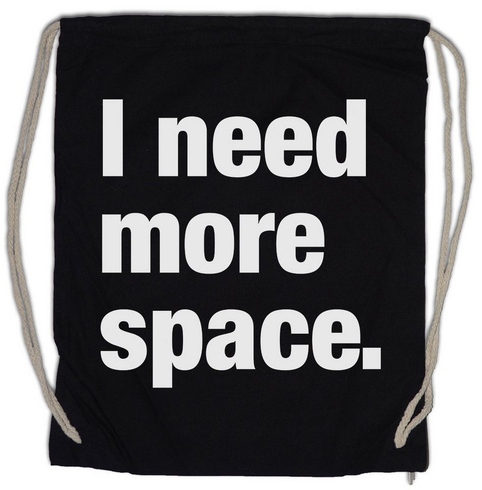 Urban Backwoods Turnbeutel I Need More Space Turnbeutel Pessimismus Nihilist Skeptiker (1-tlg), Sozialphobie Phobie Misanthrop Slogan von Urban Backwoods