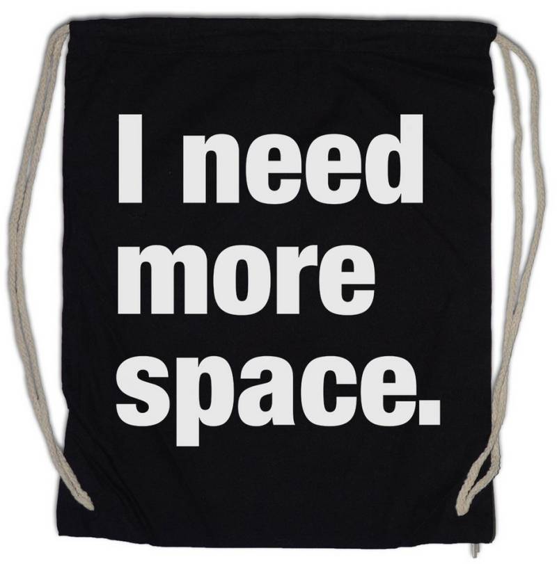 Urban Backwoods Turnbeutel I Need More Space Turnbeutel Pessimismus Nihilist Skeptiker (1-tlg), Sozialphobie Phobie Misanthrop Slogan von Urban Backwoods