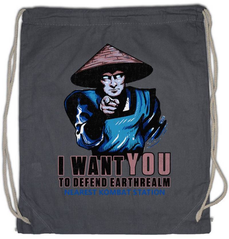 Urban Backwoods Turnbeutel I Want You Raiden Turnbeutel Earthrealm Gamer Mortal Battle Liu Nerd (1-tlg), Kang Kombat Nerd MK von Urban Backwoods